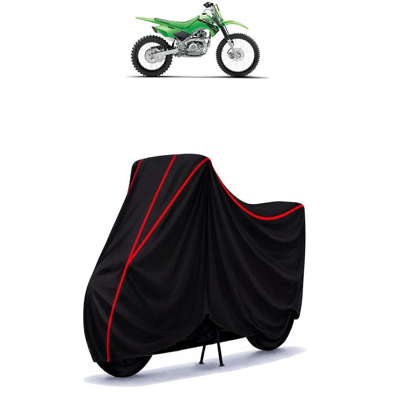 Image of KX 85 Water Resistant Bike Cover for All Motorcycles & Scooters | Heavy Duty Premium Taffeta Fabric | UV Protection, Dustproof, Scratchproof | All Weather Two Wheeler Body Cover with Elastic Bottom