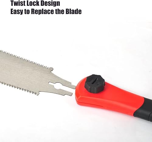 Miniatura 4 de Sierra de mano de doble filo, 12.5 pulgadas, sierra de tracción japonesa Ryoba flexible para corte fino y grueso para carpintería de corte fino y