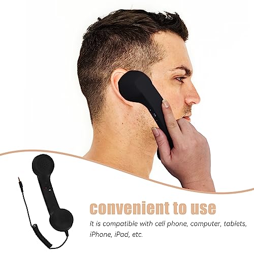 VILLCASE Aparelho de telefone retrô de 3,5 mm para smartphones vintage monofone com tom ajustável e