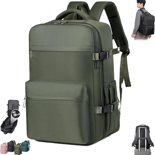 Lunapack Backpack, Lunapack Travel Backpack,Vacuum Back Pack Travel, Expandable Bacpacks (Green)