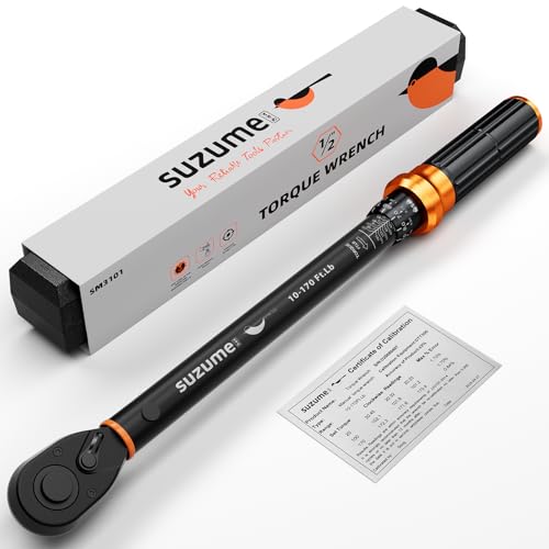 SUZUME Torque Wrench 1/2 Drive (10-170 Ft. Lb/ 14-231 N.m...
