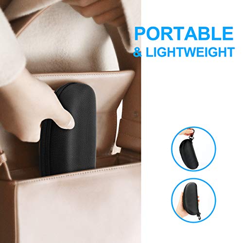 LINGSFIRE Semi-Hard Sunglasses Case(3 Pack), Portable Travel Zipper Eyegalsses Case for Men Women with Cleaning Cloth and Glasses Pouch - Thumbnail 6