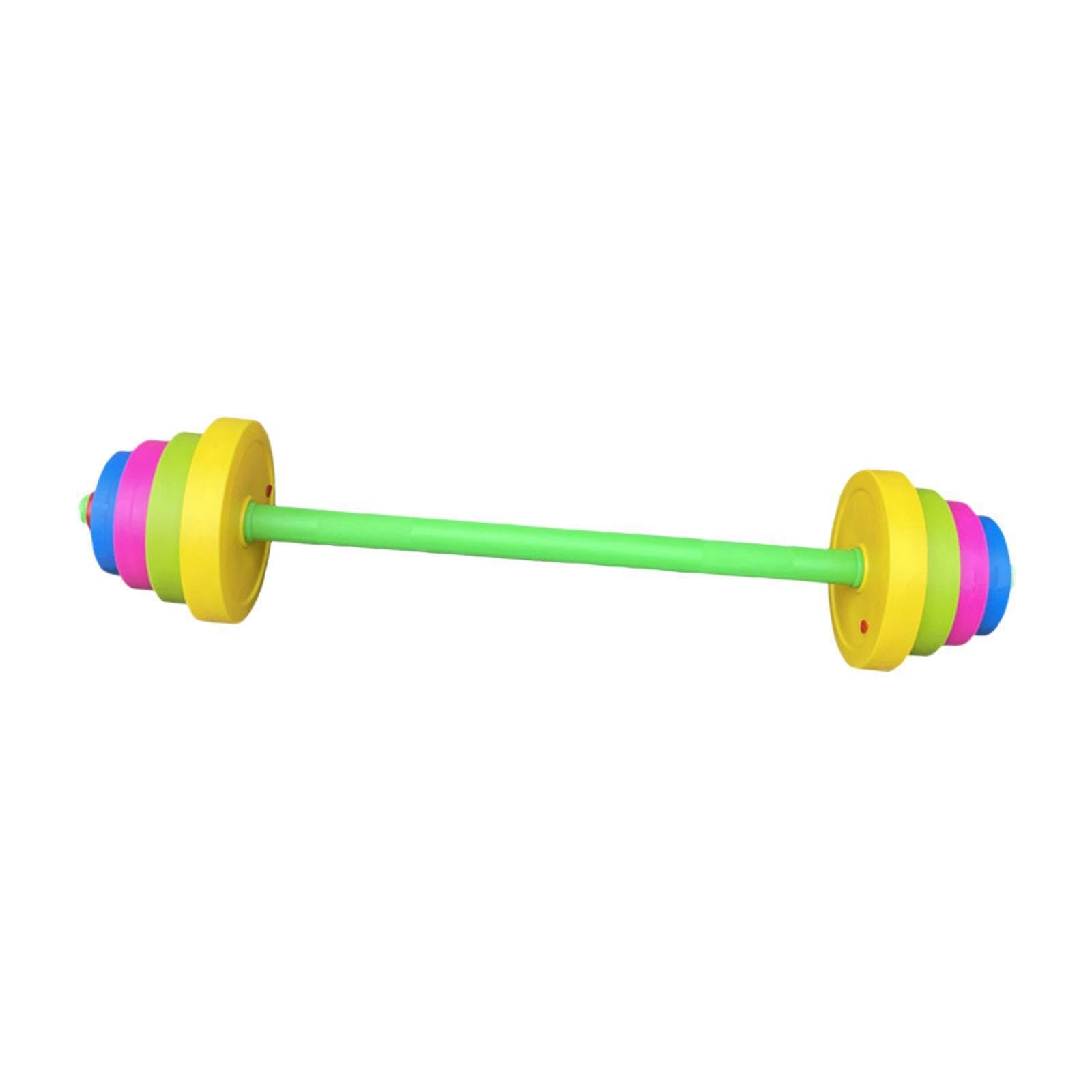 Set di pesi con manubri per ragazzi e ragazze, articoli da gioco colorati e sicuri, per introdurre i bambini piccoli all'allenamento della forza, Manico 49 cm