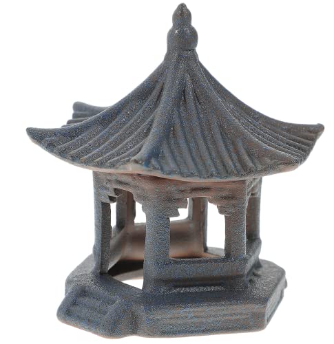 Abaodam Mini Pagoda Statue Miniature Ceramic Pagoda Hexagon Decor Mini Japanese Fairy Garden Figurines For Zen Garden Bonsai Decor #TOP7