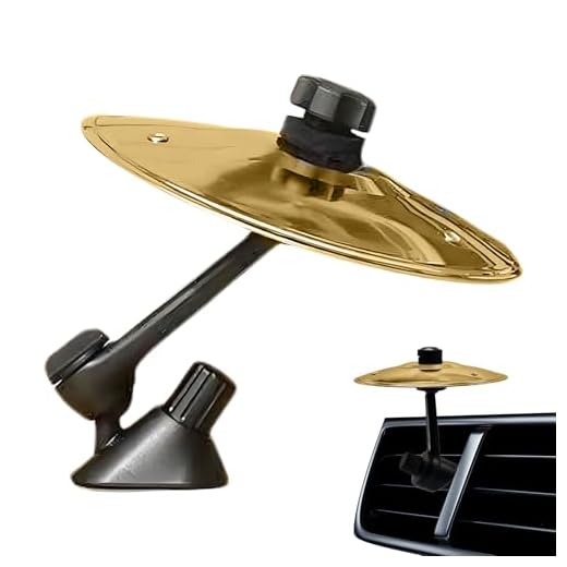 Coche Crash Platillos Car Cymbals Auto Tambor Platillo Mini Batería Coches Accidente Automóvil Batería Instrumentos Musicales para todo tipo de vehículos (plateado/dorado)