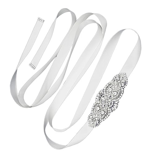 Angoily 1Pc Vintage Pearl Waist Belt with Rhinestone Accents for Brides Elegant Girdle Accessory for Wedding Dresses Dance Parties and Special Events