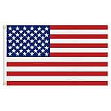 JOWHOL American Flag 3x5 FT - USA Flags for 4th of July Decorations Garden/Room Vivid Colors UV & Fade Resistant Polyester with Brass Grommets US Flag Indoor/Outdoor