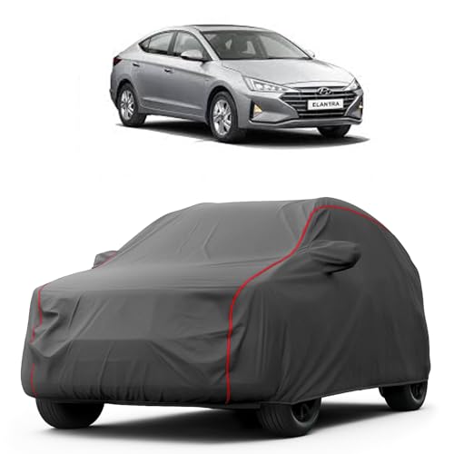 Image of Heavy-Duty Car Cover for Compatible with Hyundai Elantra (2012 to 2025 All Models) Deluxe Car Protection Cover - Waterproof & UV-Resistant All-Season Exterior Protection