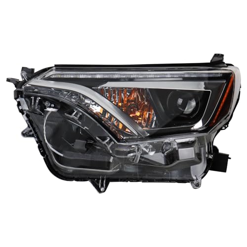 Image of TRQ Driver Side Headlight Assembly LED Compatible with 2016-2018 Toyota RAV4 Japan Built TO2518190