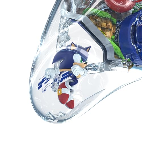 Image of PDP REALMz Nintendo Switch Pro Controller, Customizable LED Lighting, 3.5mm Headphone Jack, Officially Licensed by Nintendo and SEGA: Sonic Superstars (Sonic Green Hill Zone)