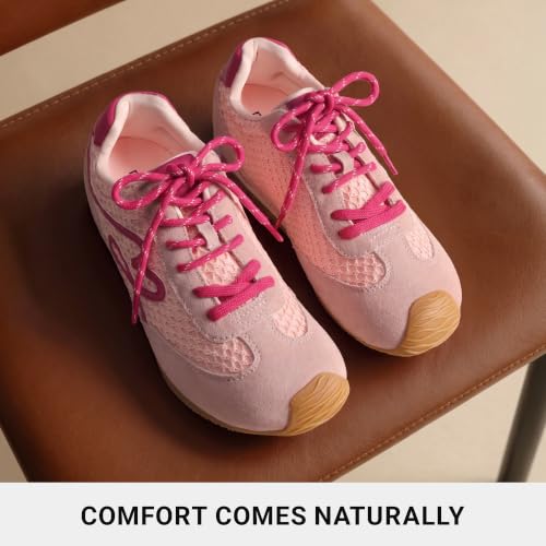 DREAM PAIRS Women's Retro Tennis Fashion Sneakers,Pink,11 - image 8