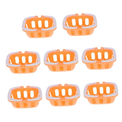 TOYANDONA Cesta De La Compra De 8 Piezas Juguetes para Cesta De Almacenamiento De Juguetes para Cesta Pequeña con Asa Cesta para Mini Juego De Supermercado Juguetes para Carrito