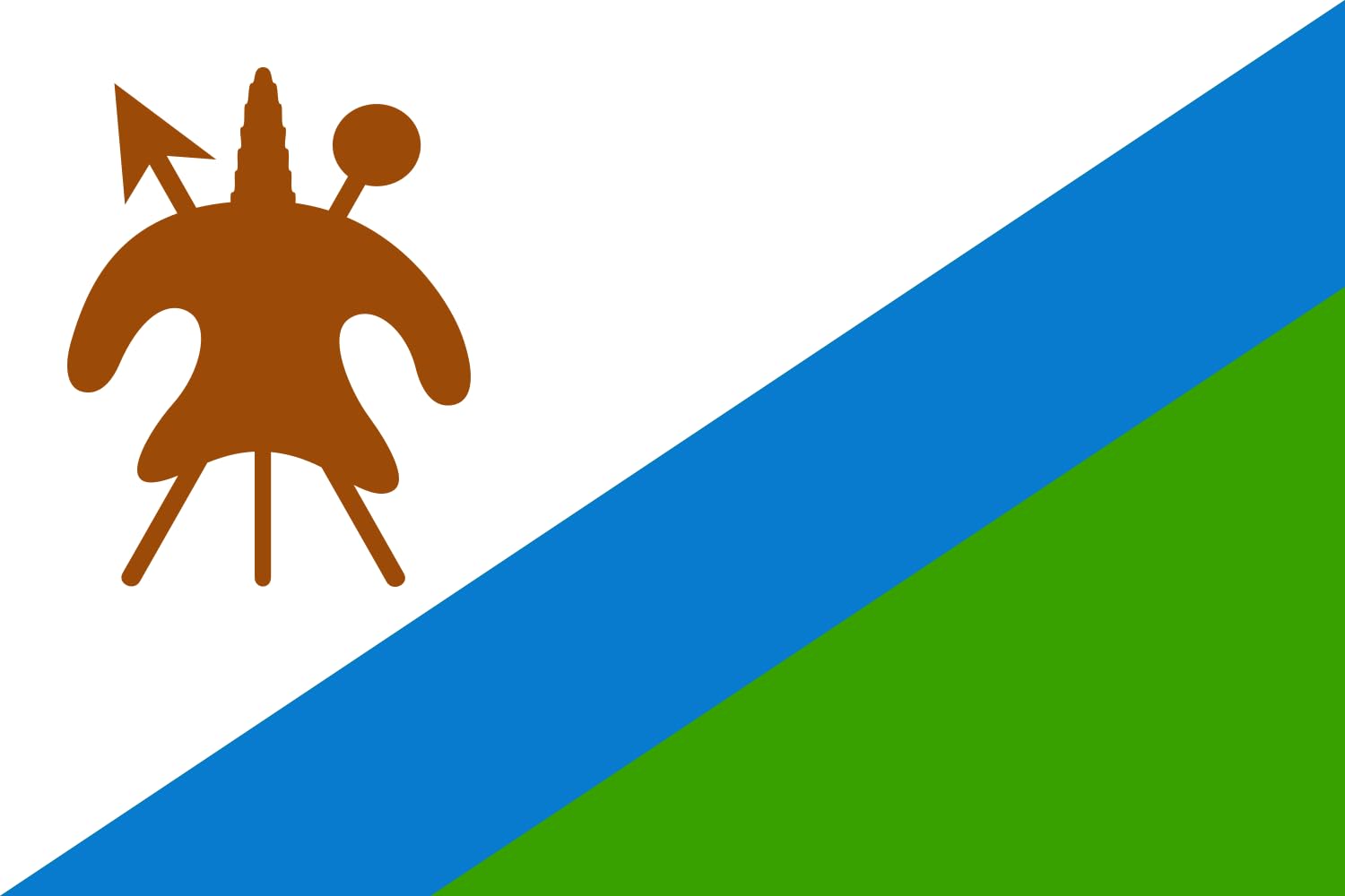 Drapeau Lesotho 1987-2006 grand format pour pavoisement historique