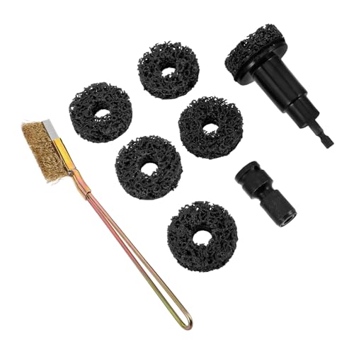 Kit nettoyage moyeux roue avec brosse metallique et disques meulage pour perceuse