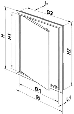 Value Hinged Plastic Access Panel - 400 x 500 mm