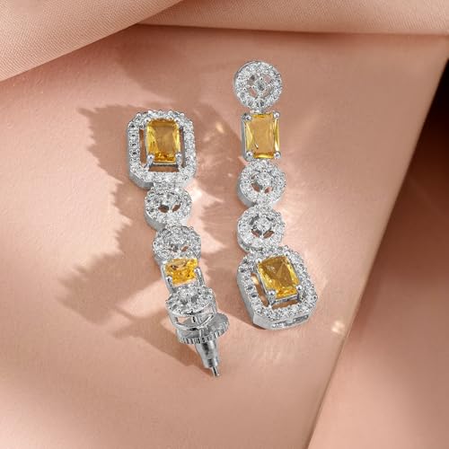 Image of Rubans American Diamond Zirconia Necklace Set Stylish Jewellery Gift for Women & Girls
