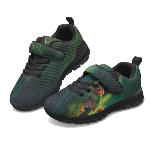 Retro Rooster Shoes for Boys Girls Slip on Sneakers Lightweight Knitted Mesh Sports Lightweight Running Athletic Hook and Loop Sneakers