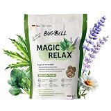 BugBell 800g Hundefutter trocken getreidefrei, Spinat & Hanf & Hanf & Heilkräuter zur Entspannung, verträgliche Insektenproteine, 100% bedarfsdeckend, hypoallergenes & purinarmes Trockenfutter
