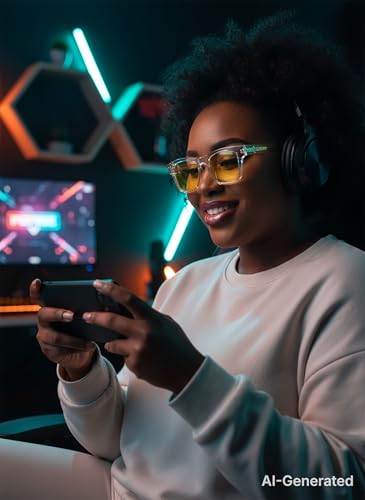 Image of VISOONE Gamer Glasses Professional Blue Light Filter with Anti-Fatigue and Anti-Glare Stylish for Men and Women BONA