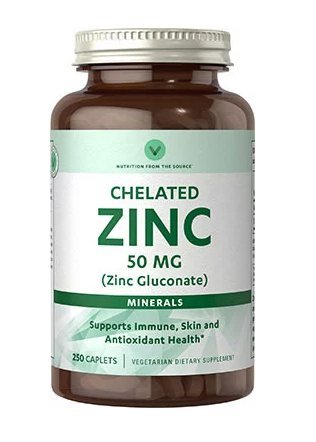 Vitamin World Chelated Zinc 50 Mg Zinc Gluconate 250 Caplets #TOP6