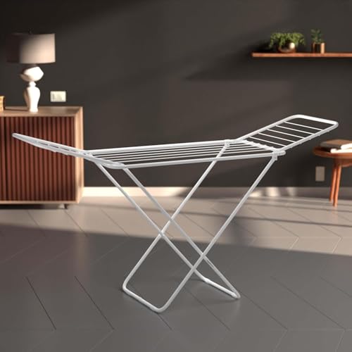 Image of BENAVJI Mild Steel Cloth Drying Stand - 3 Way Folding, 42 Feet Drying Length, 20 Drying Rails, Lightweight