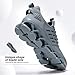 Mens Walking Shoes Slip on Blade Tennis Casual Fashion Trail Running Sneakers Comfort Non Slip Work Sport Athletic Trainers Grey