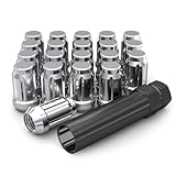 White Knight 3807-20AM Chrome M12x1.50 Spline Lug Nut with Key, 20 Pack