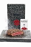 Slateex® Granitstein 20×12×2,5 cm – poliert & hochwertig | Kompakter Grill- & Kochstein aus Naturgranit | Hitzebeständig, langlebig & vielseitig