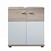 Produktbild trendteam smart living Badezimmer Waschbeckenunterschrank Unterschrank Campus, 60 x 65 x 35 cm in Weiß/Eiche San Remo (NB) mit viel Stauraum