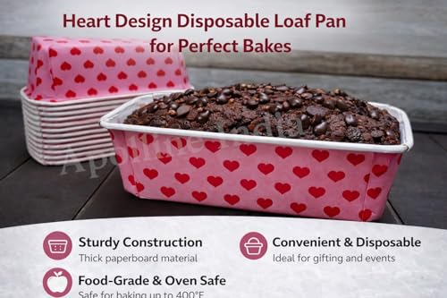 Image of Loaf Pans, Plumpy Disposable Loaf Bread Pan, Bread Pans for Baking Molds with Festive Snowflake and Christmas Designs, for Cakes and Treats (White, Pack of 10)