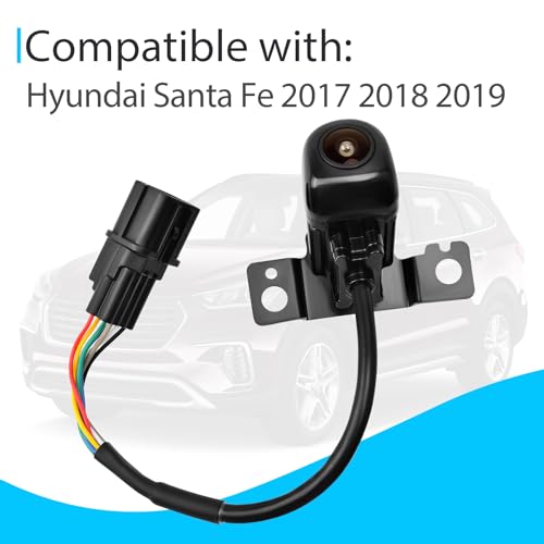 Image of Rear View Backup Camera Compatible with Hyundai Santa Fe 2017-2019 Replaces 95760-B8640 95760-B8641, Park Assist Camera