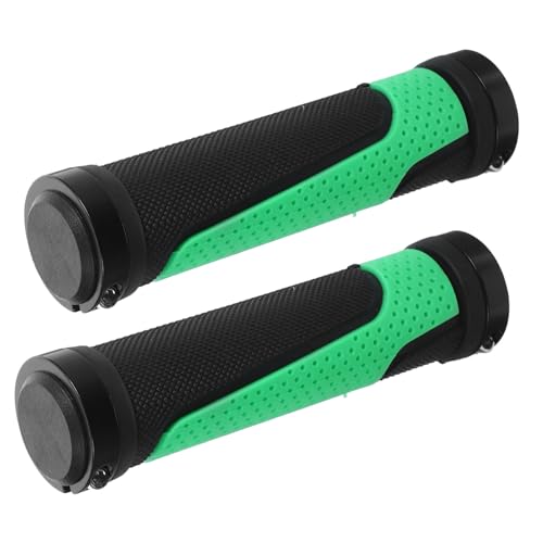 MOBUTOFU 1 Par Cubierta De Manillar De Bicicleta Titular Manejar Ciclismo Apretones Agarre Scooter Accesorios para Bicicletas Aire Libre Puños De Manillar Light Green Caucho
