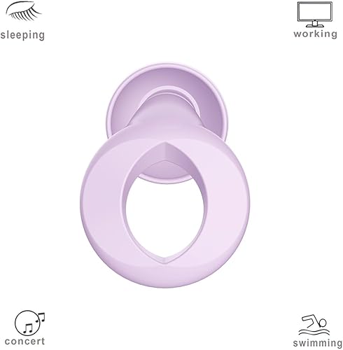 Miniatura 9 de Tapones para los oídos para dormir, 2 pares de tapones para los oídos para dormir con cancelación de ruido, tapones para los oídos de silicona