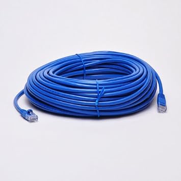 New 100ft 30m Blue 100 Ft RJ45 CAT5e Ethernet LAN Network Internet Computer Patch Solid Wire 24 AWG Cable