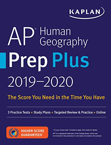 AP Human Geography Prep Plus 2019-2020: 3 Practice Tests + Study Plans +
