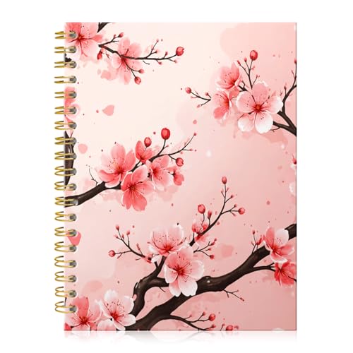 Carnet A5 à spirale avec couverture rigide lignée de 120 pages
