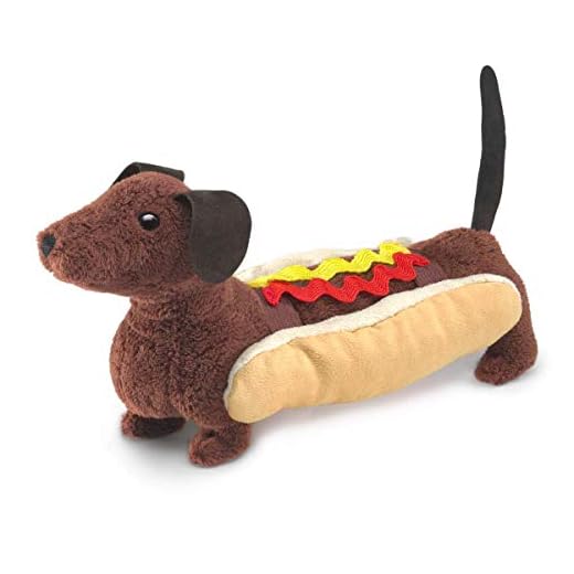 Folkmanis Hot Dog Finger Puppet, Brown, Tan, Cream, Yellow, Red