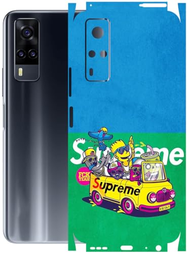 Image of AtOdds - Full Body Back Screen Guard Protector Film - Lamination Wrap Skin Sticker Compatible with VIVO Y31 | Scratchproof Matte Finish (Simps)