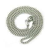 ORFOFE Collar Cadena Cubana Hombre Acero Inoxidable Plata Moda Hip Hop Elegante Chic
