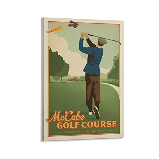Metro Parks McCabe golfbana vintage affisch för sovrum kanvas konst affisch och väggkonst bildtryck modern familj väggdekor affischer 50 x 75 cm (20 x 30 tum)