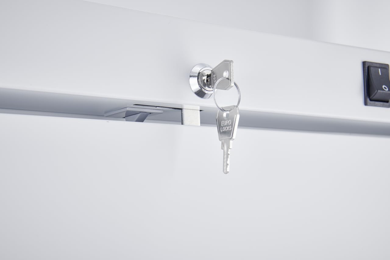 METRO Professional Frigorífico GRE 4600, inox, 5 estantes regulables, nevera con descongelación automática, 78 x 74 x 192,5 cm, 43 dB, 487 L, blanco