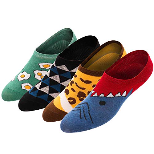 Mens Low Cut Ankle Casual Socks Fruit Beer Pizza Bohemia Cotton Sweat Absorbing