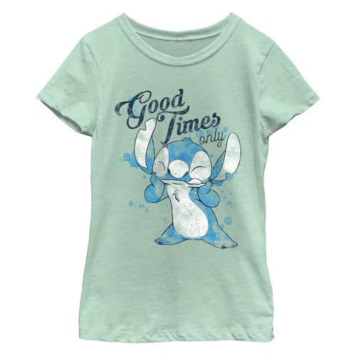 Image of Girl's Lilo & Stitch Sitting in Nature T-Shirt