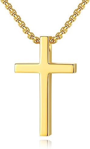 Stainless Steel Cross Pendant Necklace 