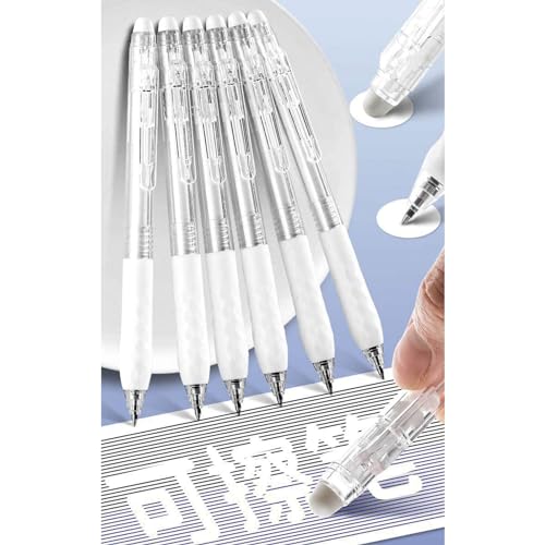 Bolígrafos retráctiles de gel borrable 0.5mm azul x4 miniatura 6