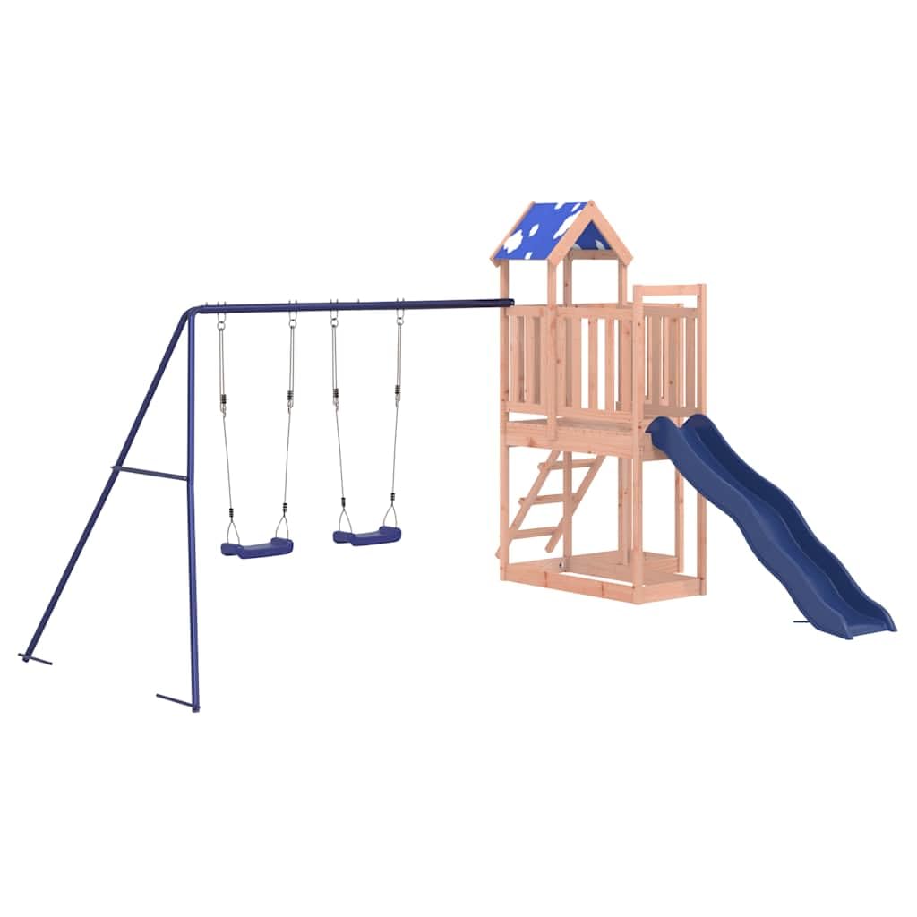 Spielturm Massivholz Douglasie mit, 2 Schaukeln, Sandkasten