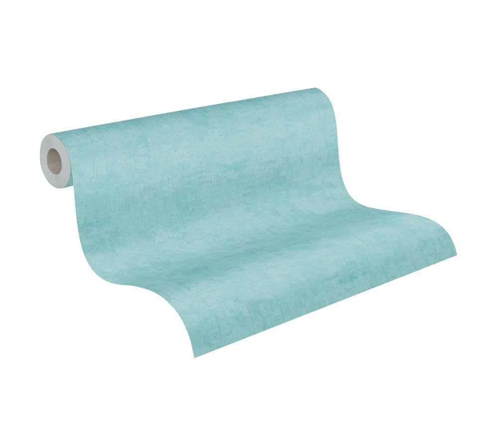 Papier peint intissé uni bleu pour enfants 10x0,53m AS Création