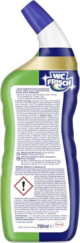 WC-Frisch WC Reiniger Gel Lemon (750 ml), WC Reiniger mit Lufterfrischer-Effekt, Toilettenreiniger sorgt für hygienische Frische, mit 4-fach Aktivstoff-Kombination