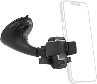 Hama Soporte para teléfono de Coche Easy Snap (para Smartphones de 5,5 a 8,5 cm, Soporte con Ventosa, Giratorio 360 °), Color Negro