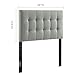 Modway Lily Tufted Linen Fabric Upholstered Twin Headboard in Gray